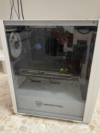 Torre PC Gaming Nfortec Blanca y Gris