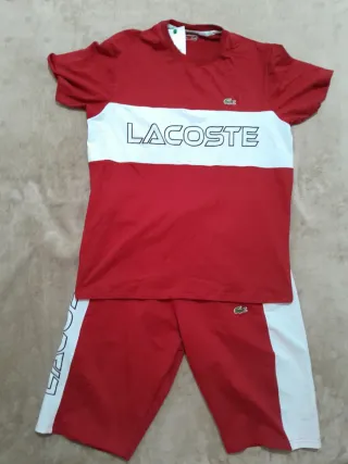 Conjunto Lacoste Rojo y Blanco