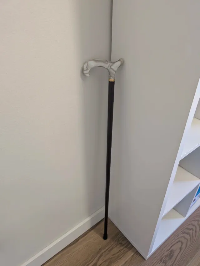 Bastón elegante con mango marmoleado