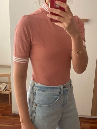 Camiseta Adidas rosa manga corta