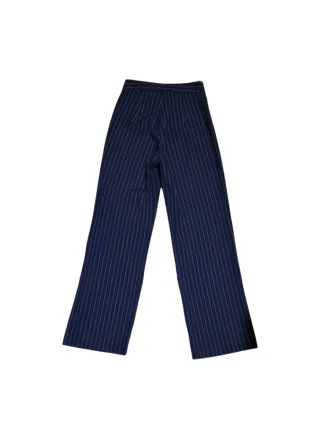 Pantalón ancho rayas azul