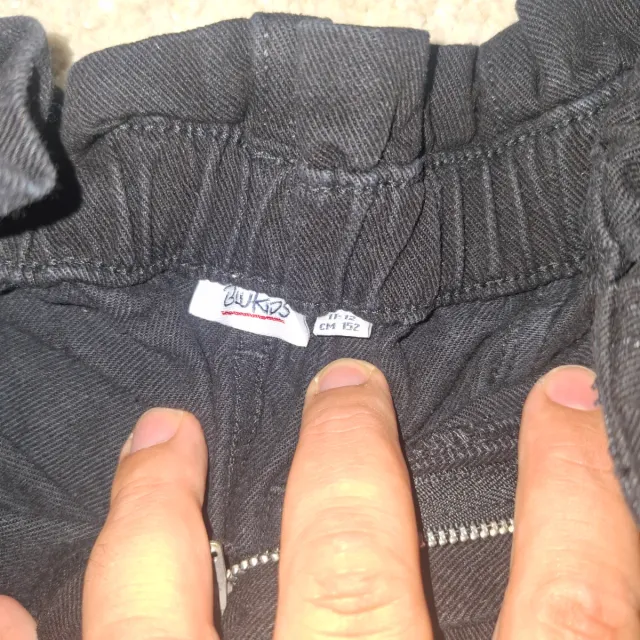 Shorts neri vita alta bambina 11 anni