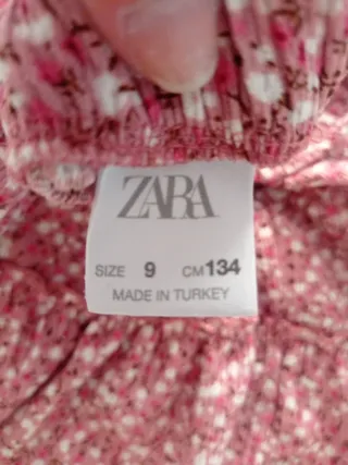 Minifalda niña floral rosa 9 años 

