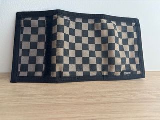 Cartera Vans Cuadros Beige y Negro