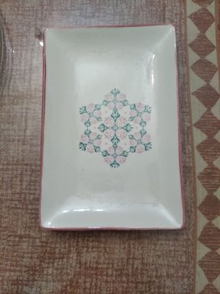 Bandejita porcelana decorada