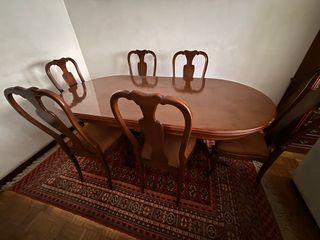 Mesa comedor + 6 sillas madera