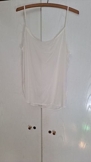 Blusa top blanco talla única