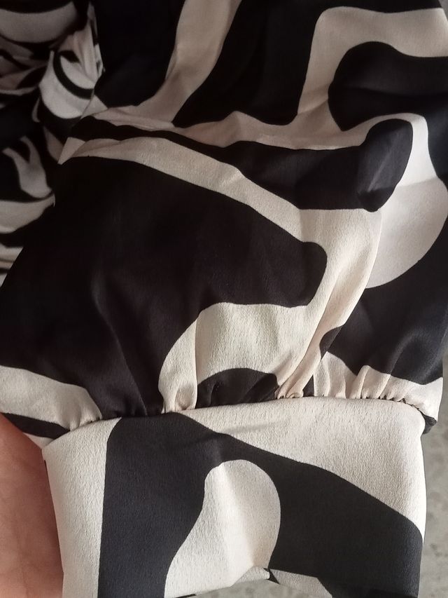 Vestido camisero satén estampado Elegante