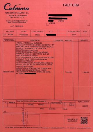 Bicicleta Eléctrica Gitane E-Salsa D8 Solo 379 km!