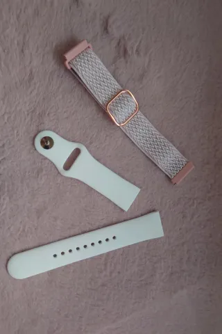 Correas de reloj rosa y blanco 20mm