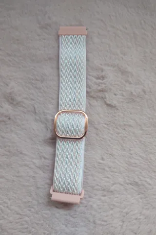 Correas de reloj rosa y blanco 20mm