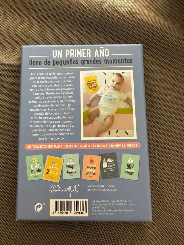 Tarjetas Mr Wonderful Primer Año Bebé