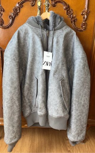 Chaqueta Bomber Reversible Gris Hombre Zara