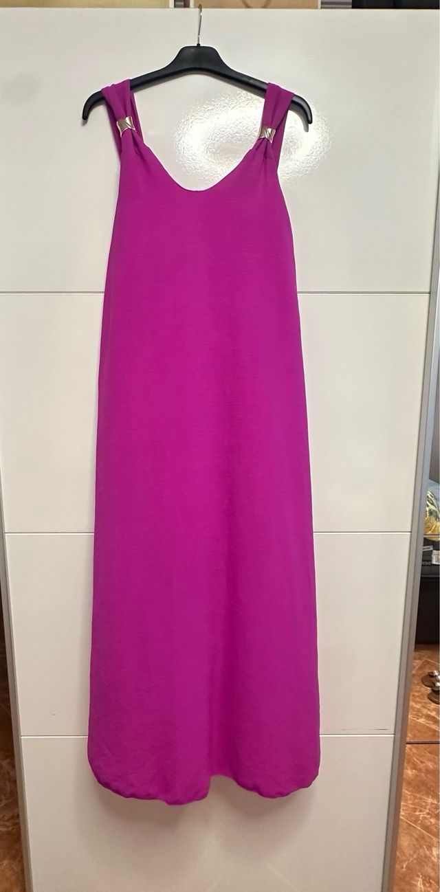 Vestido largo rosa talla M/L