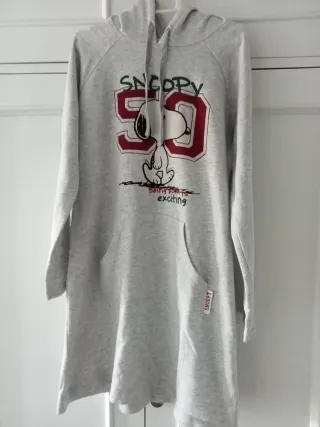 Vestido Sudadera gris Snoopy Talla M