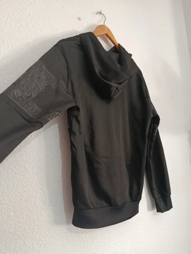 Sudadera Negra furia Rosa talla L