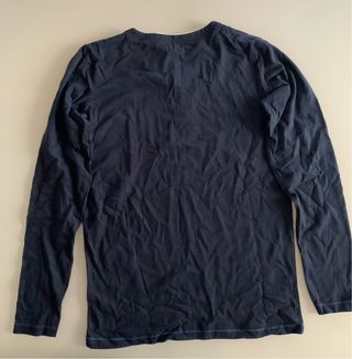 Maglietta blu ragazzo manica lunga