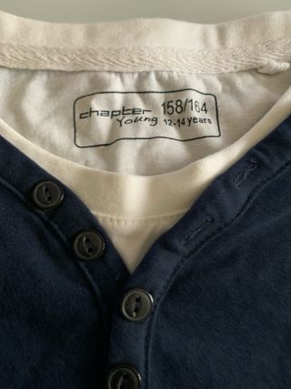 Maglietta blu ragazzo manica lunga