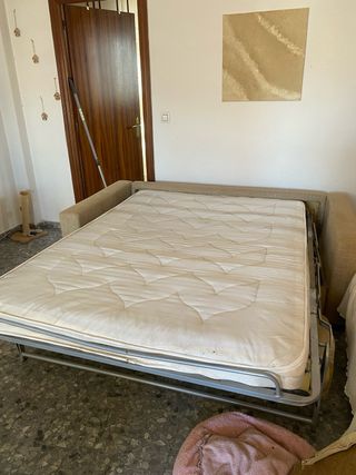 Sofá cama 3 plazas beige