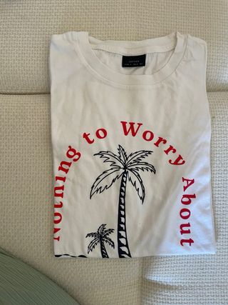 Camiseta Lefties Estampada Palmeras Talla L