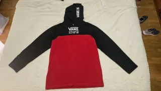 Sudadera Vans Negra y Roja XL DE NIÑO
