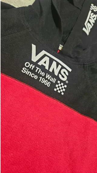 Sudadera Vans Negra y Roja XL DE NIÑO