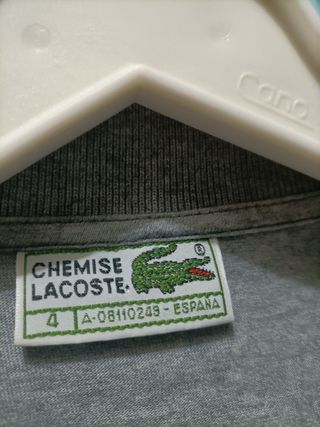 Camisa Lacoste Manga Larga Gris Talla M