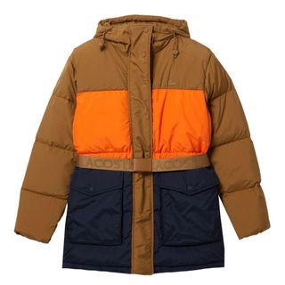 Plumífero Lacoste Marrón, Naranja y azul marino 