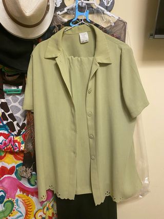 Traje chaqueta señora verde XL