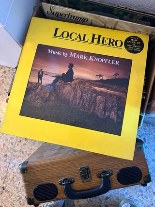 Tocadiscos Portátil Vintage Popsky + Vinilos