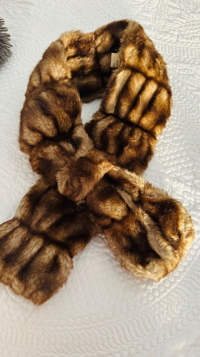 Bufanda Pelo Sintético Bicolor