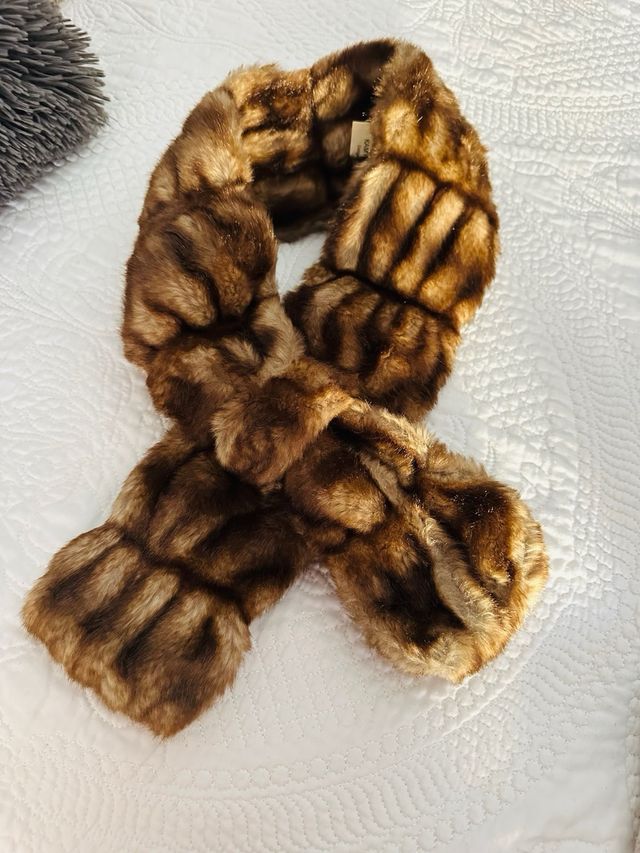 Bufanda Pelo Sintético Bicolor