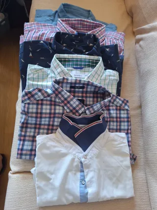 Camisas hombre manga corta, varias marcas 14€ unid