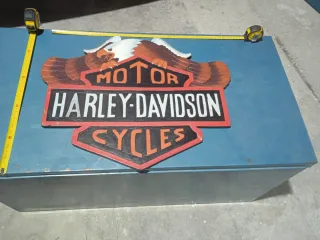 Cartel Harley Davidson Madera Águila