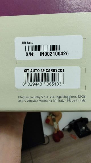 Inglesina Kit Auto 3P Carrycot
