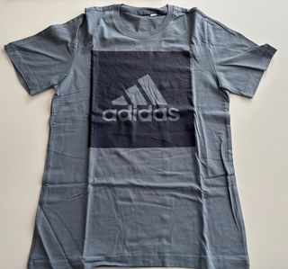 T-shirt Adidas grigia con logo