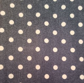 Foulard lunares azul y blanco viscosa lana