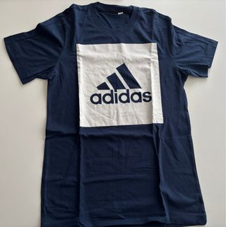 T-shirt Adidas blu con logo