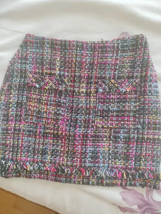 Falda Tweed Zara Multicolor