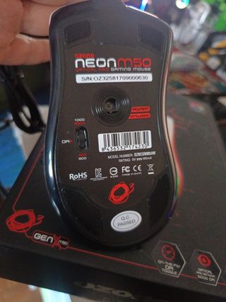 Ratón Gamer Ozone Neon m50 RGB DPI