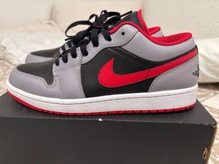 Nike Air Jordan 1 Low Negro Gris Rojo