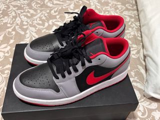 Nike Air Jordan 1 Low Negro Gris Rojo