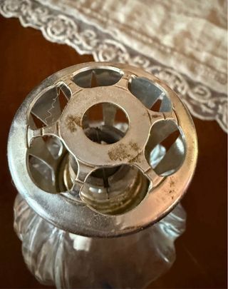 Lampada Berger Vetro Metallo Argento