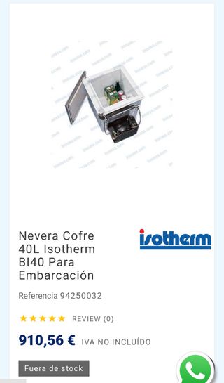 Nevera Eléctrica Isotherm BI 40L 12V