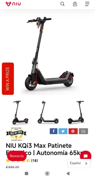 Patinete Eléctrico NIU KQi3 Max