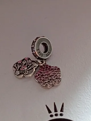 Ciondolo Pandora Fiore Rosa Argento