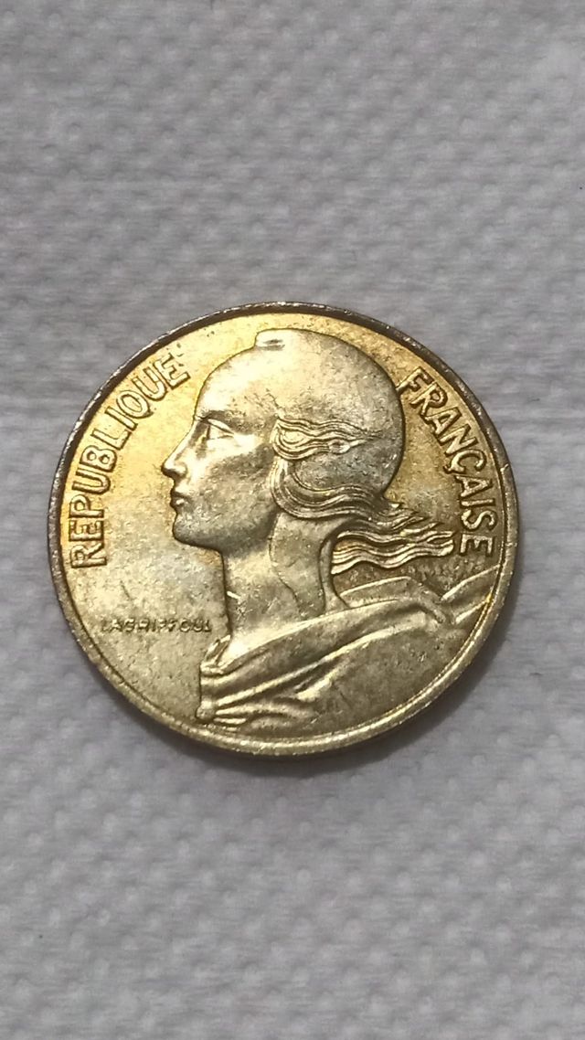 Moeda de 10 cêntimos franco francês de 1998