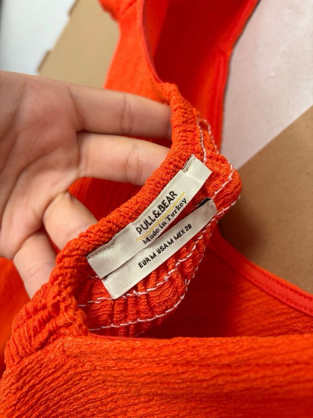 Vestido naranja corto