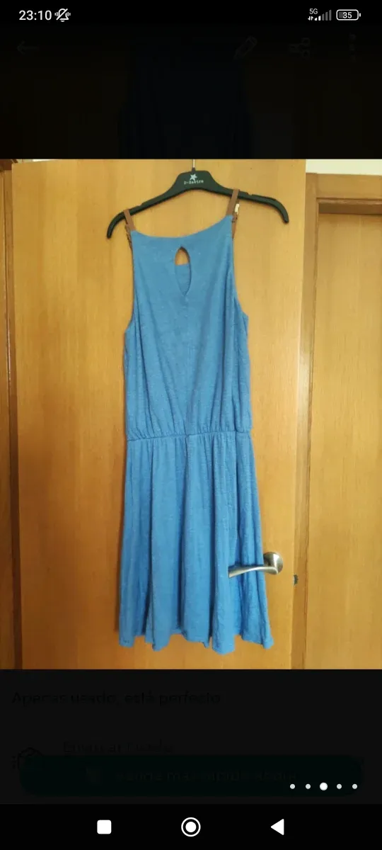 Vestido Massimo Dutti Azul Talla L