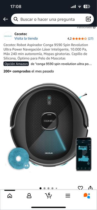 Conga 9590 Spin Revolution Robot Aspirador